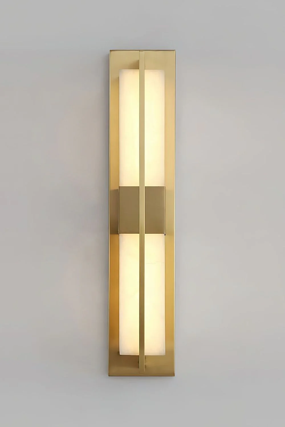 Rectangular Alabaster Brass Wall Lamp - Image 29