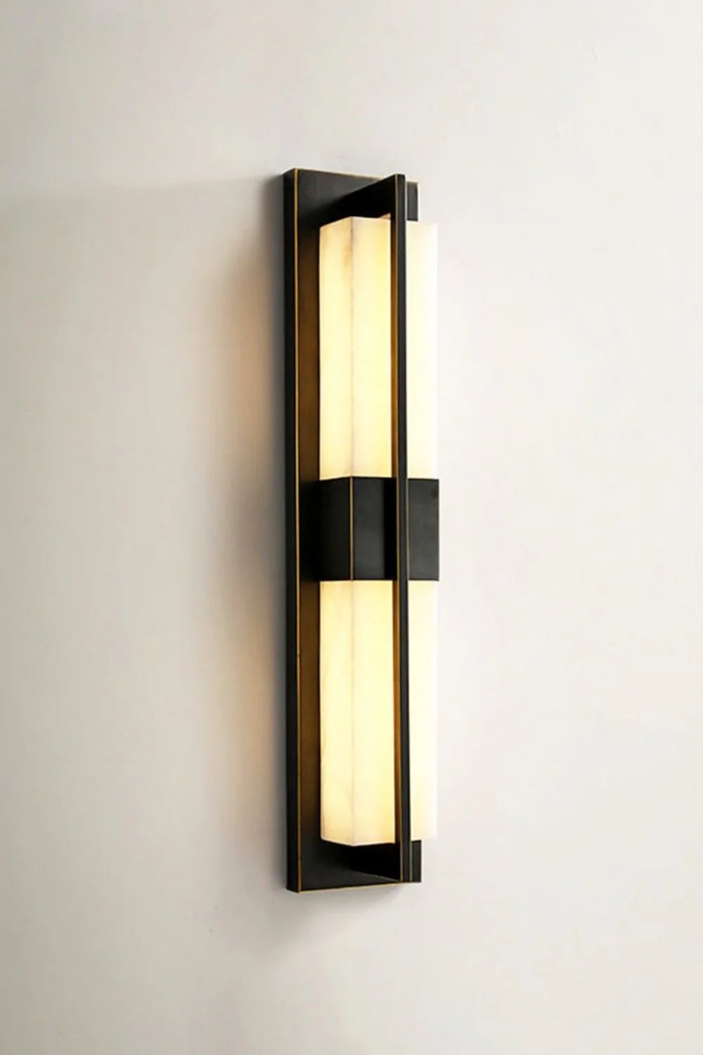 Rectangular Alabaster Brass Wall Lamp - Image 34
