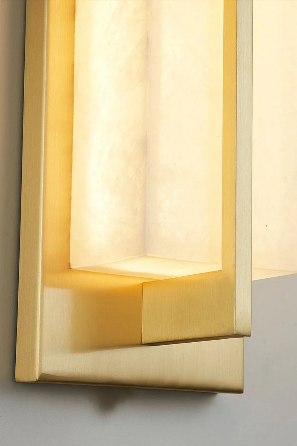 Rectangular Alabaster Brass Wall Lamp - Image 35