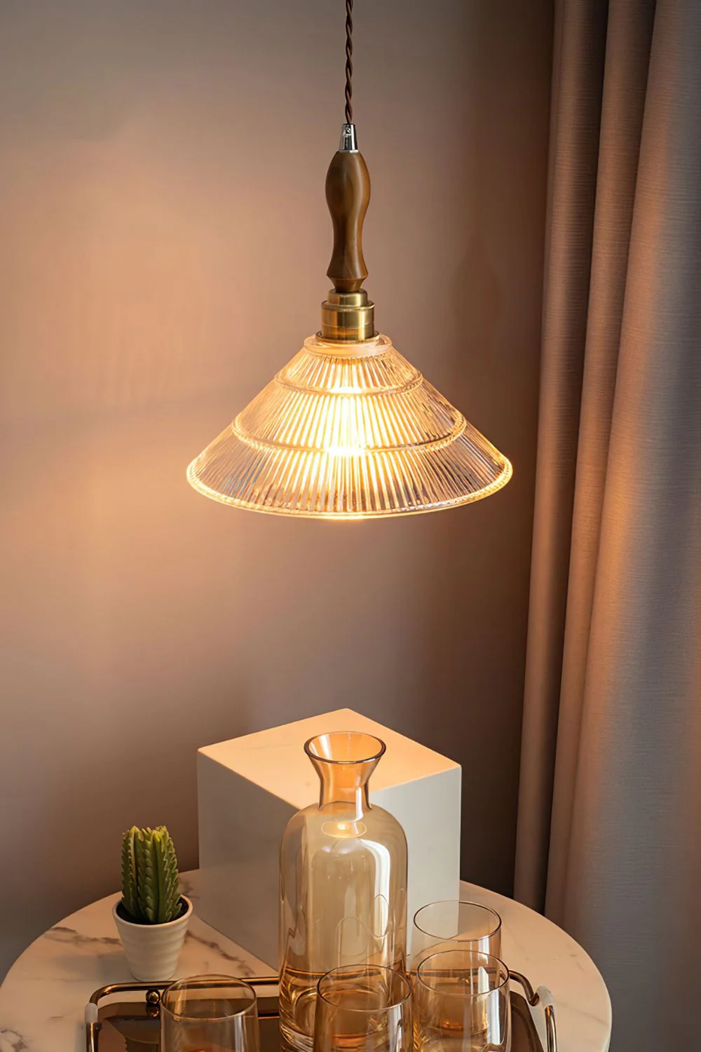 Retro Cone Shape Boston Bowl Pendant Light - Image 2