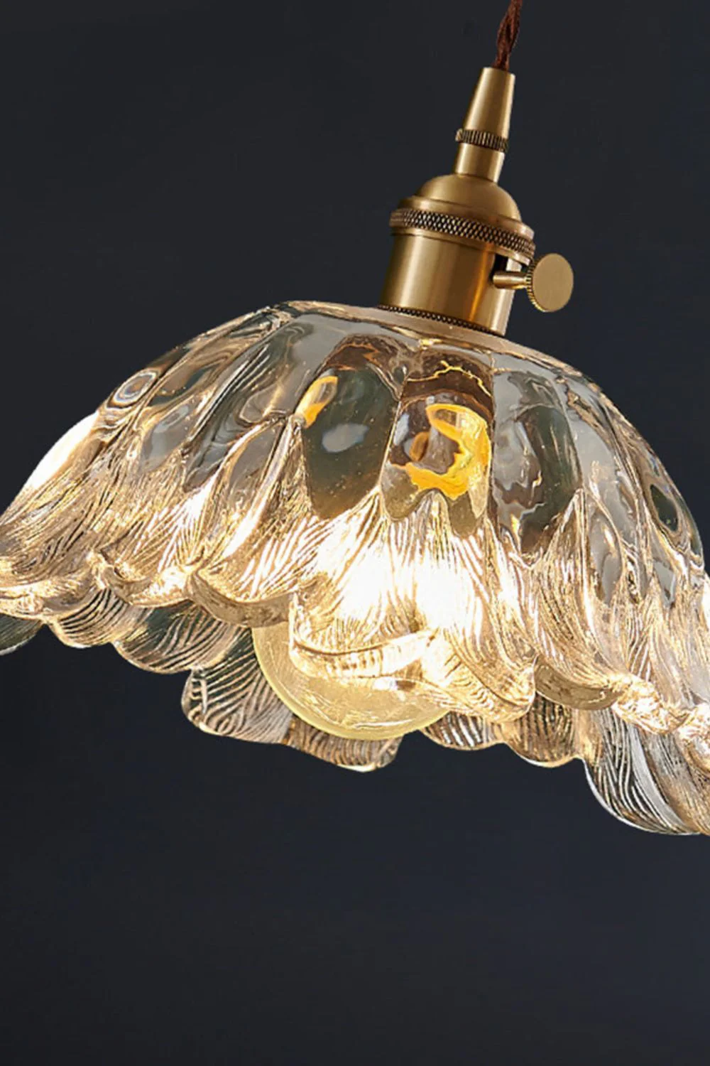 Retro Floral Glass Pendant Lamp - Image 6