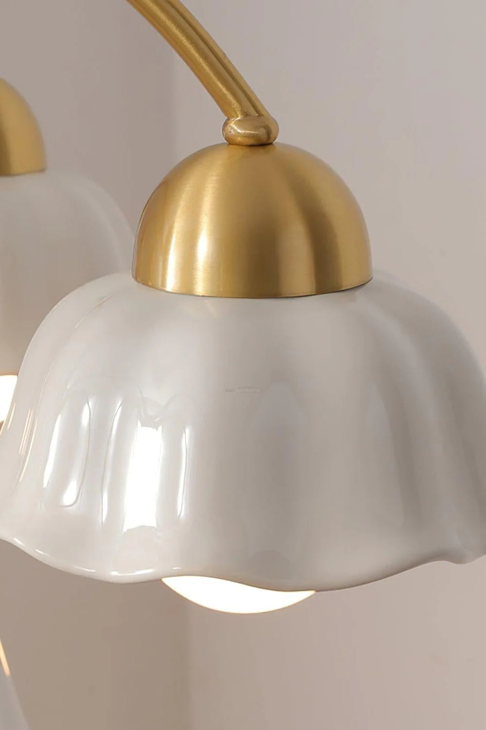 Retro Tulip Brass Chandelier - Image 9