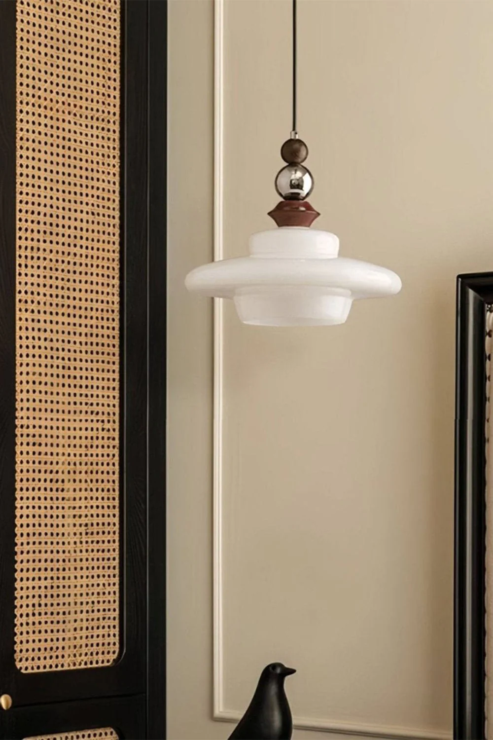 Retro UFO Glass Pendant Lamp - Image 3
