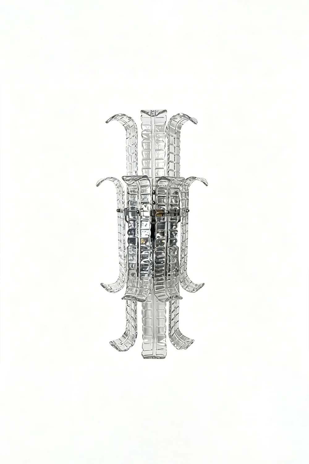 Ribbed Glass Ribbon Wall Light