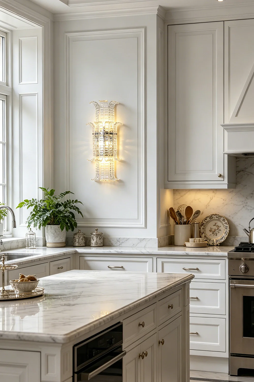 Ribbed Glass Ribbon Wall Light - Image 4