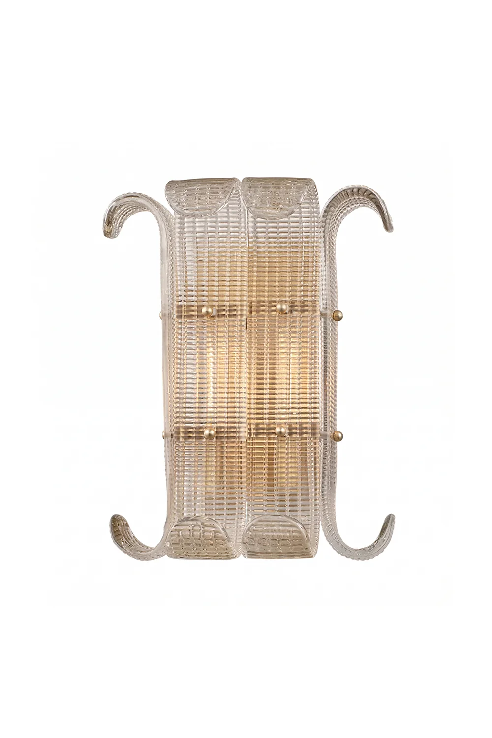 Ribbed Glass Scroll Wall Lamp - Image 11
