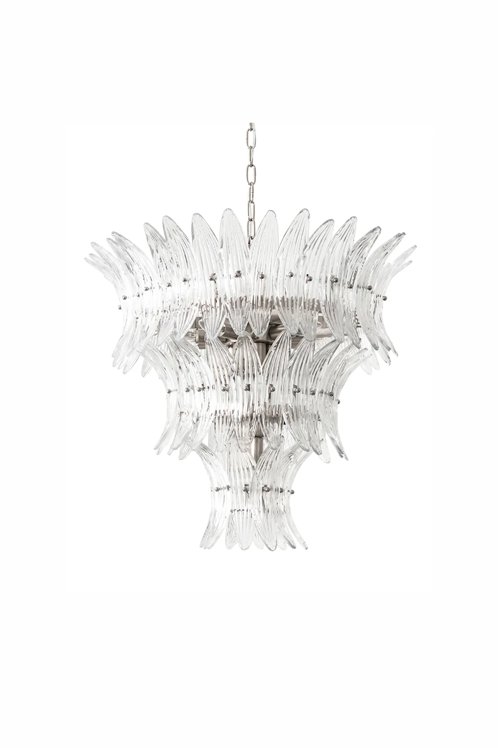 Ribbed Leaf Tier Chandelier