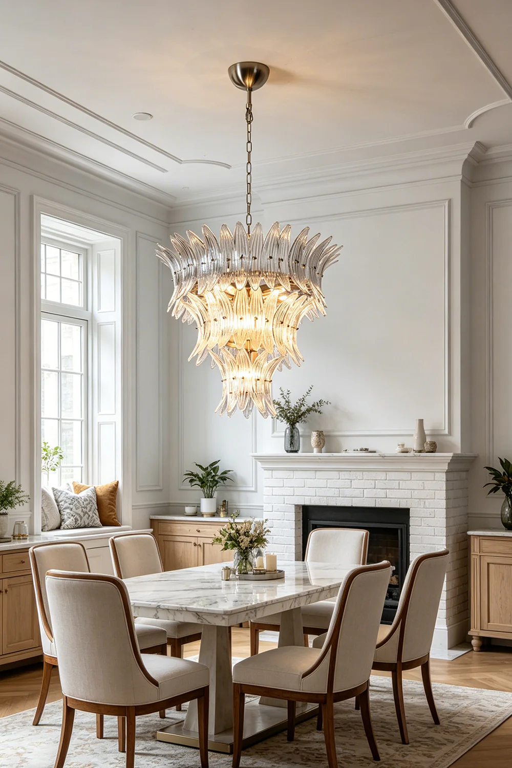 Ribbed Leaf Tier Chandelier - Image 3