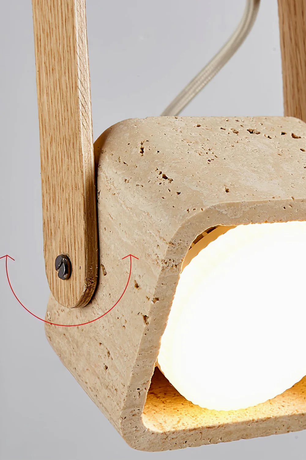 Rotating Travertine Lantern Pendant - Image 8