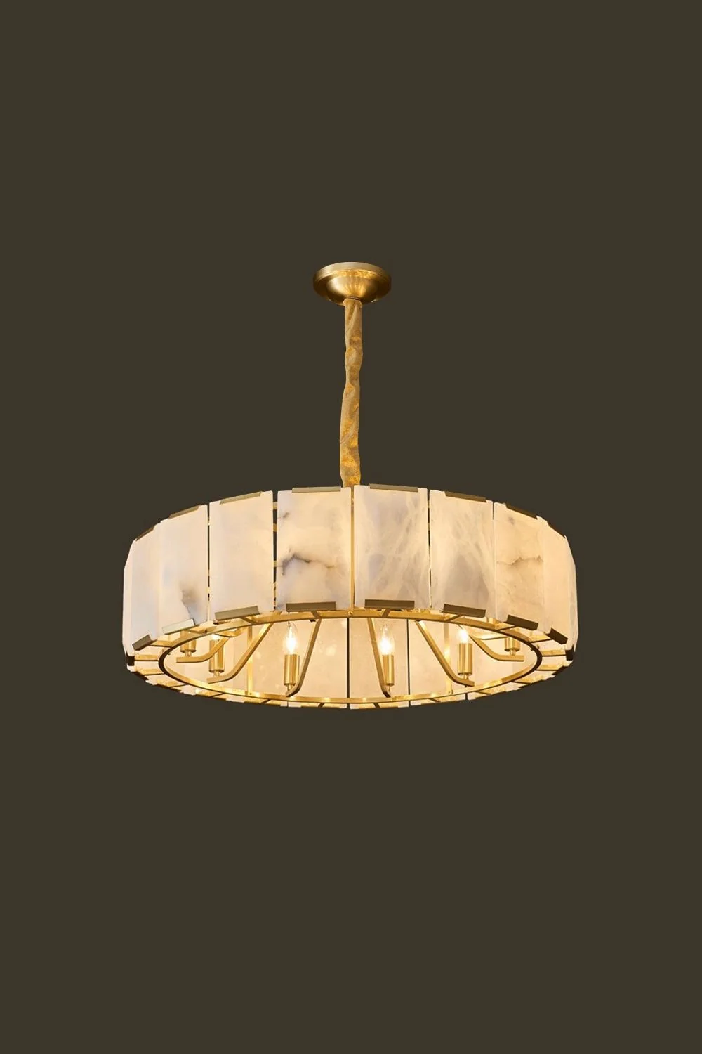 Round Modern Alabaster Chandelier - Image 15