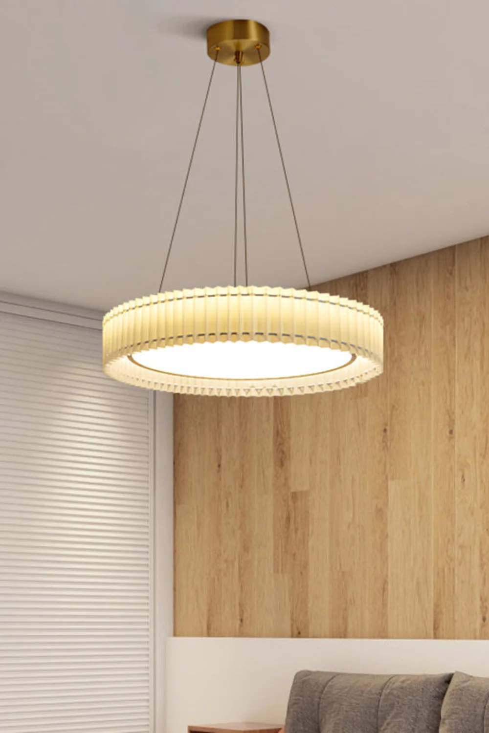 Round Pleated Pendant Lamp - Image 11