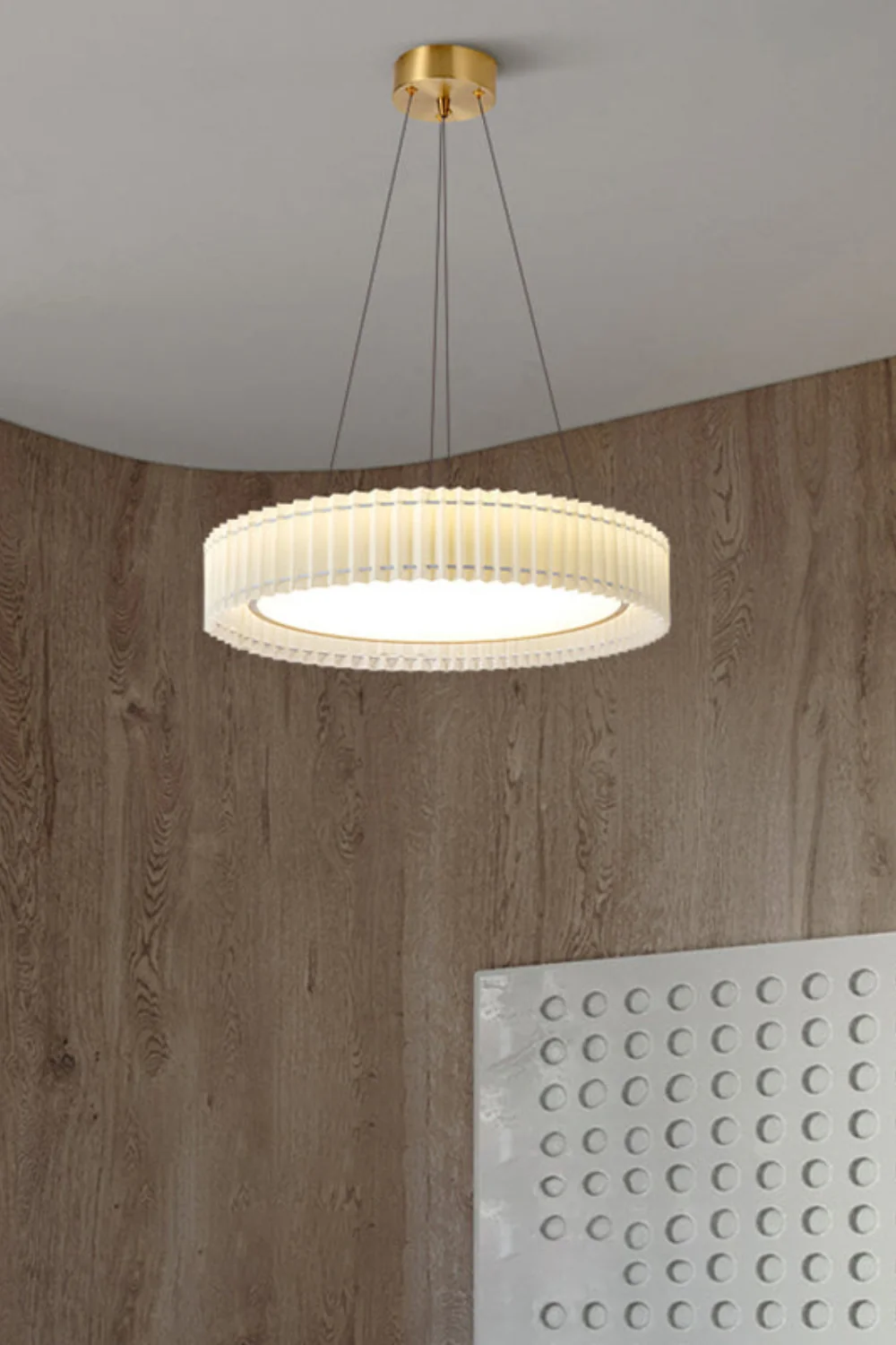 Round Pleated Pendant Lamp - Image 3