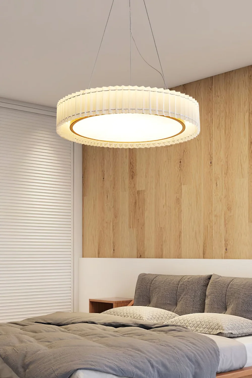 Round Pleated Pendant Lamp - Image 4