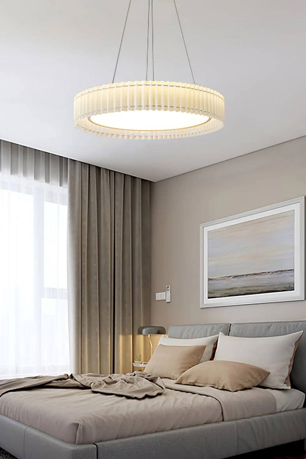 Round Pleated Pendant Lamp - Image 5