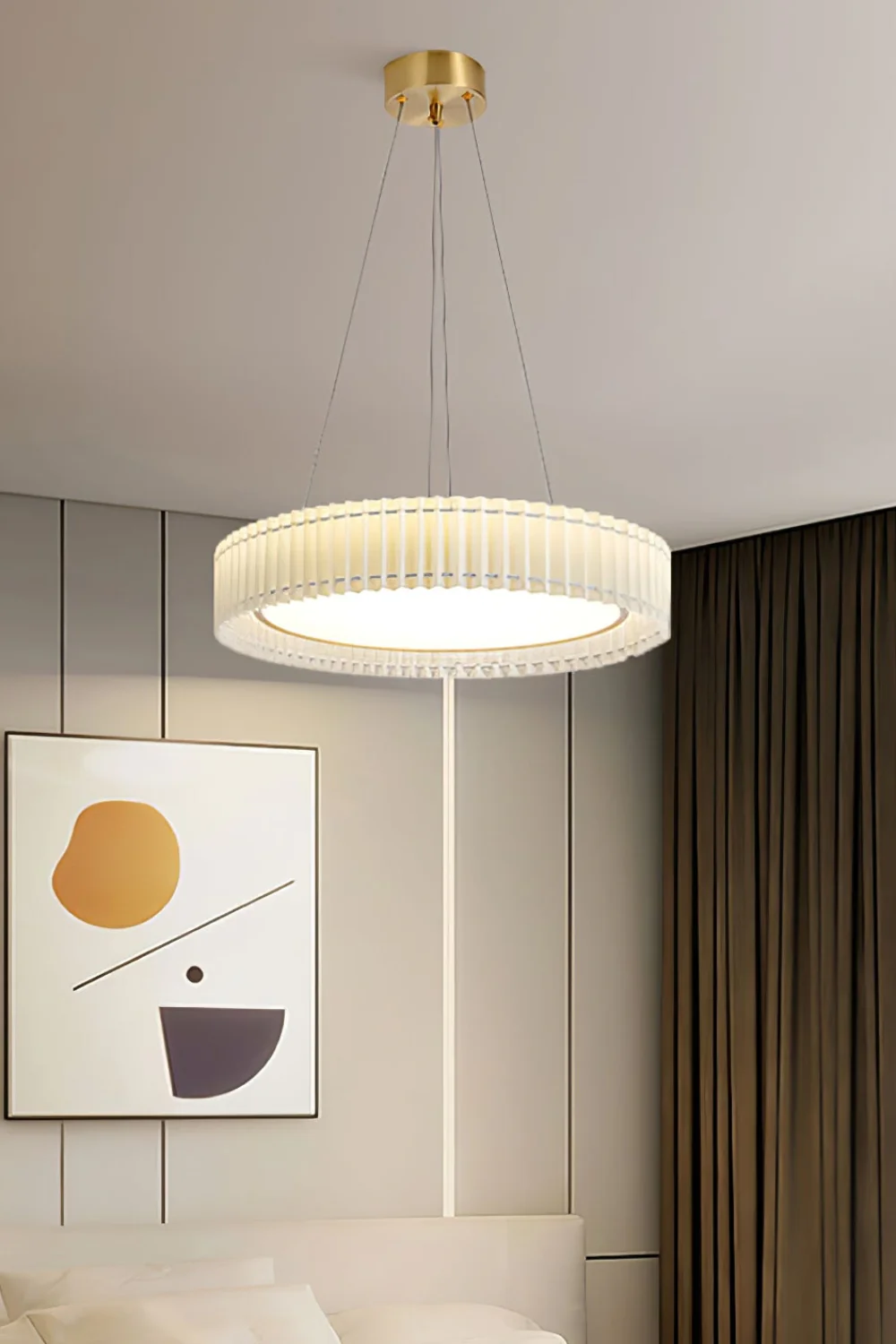 Round Pleated Pendant Lamp - Image 9