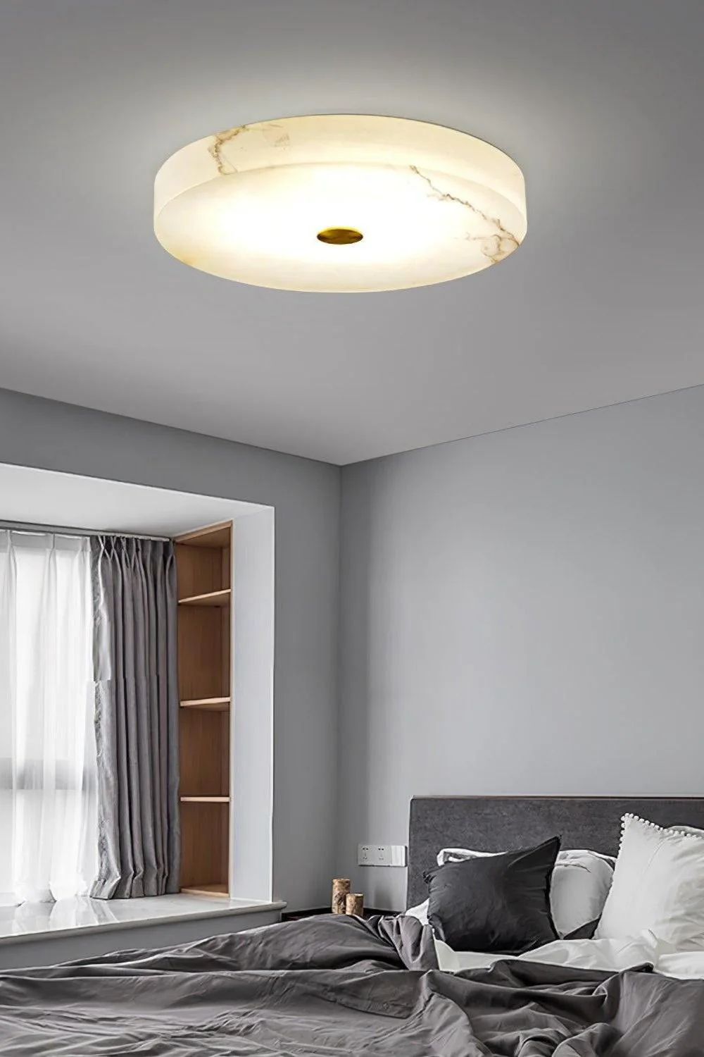 Round Sophie Alabaster Ceiling Lamp - Image 12