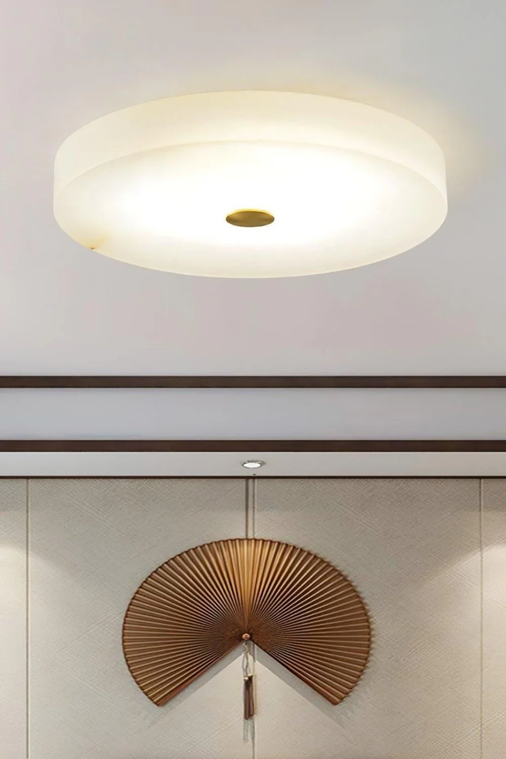 Round Sophie Alabaster Ceiling Lamp - Image 4