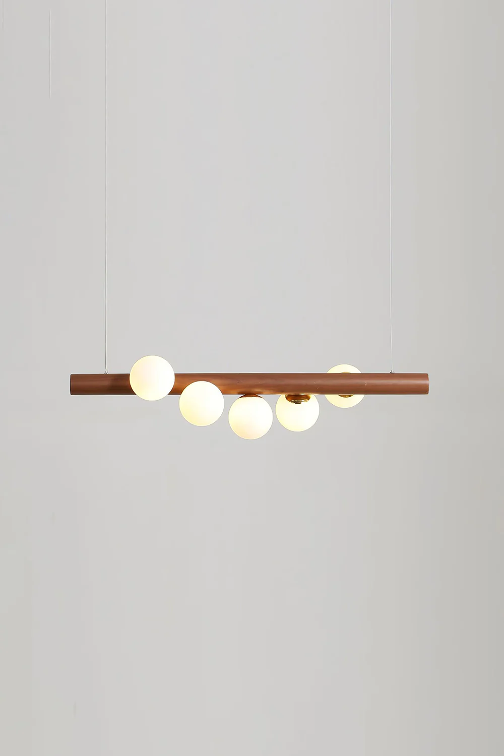 Scandinavian Linear Wooden Pendant Lamp - Image 10