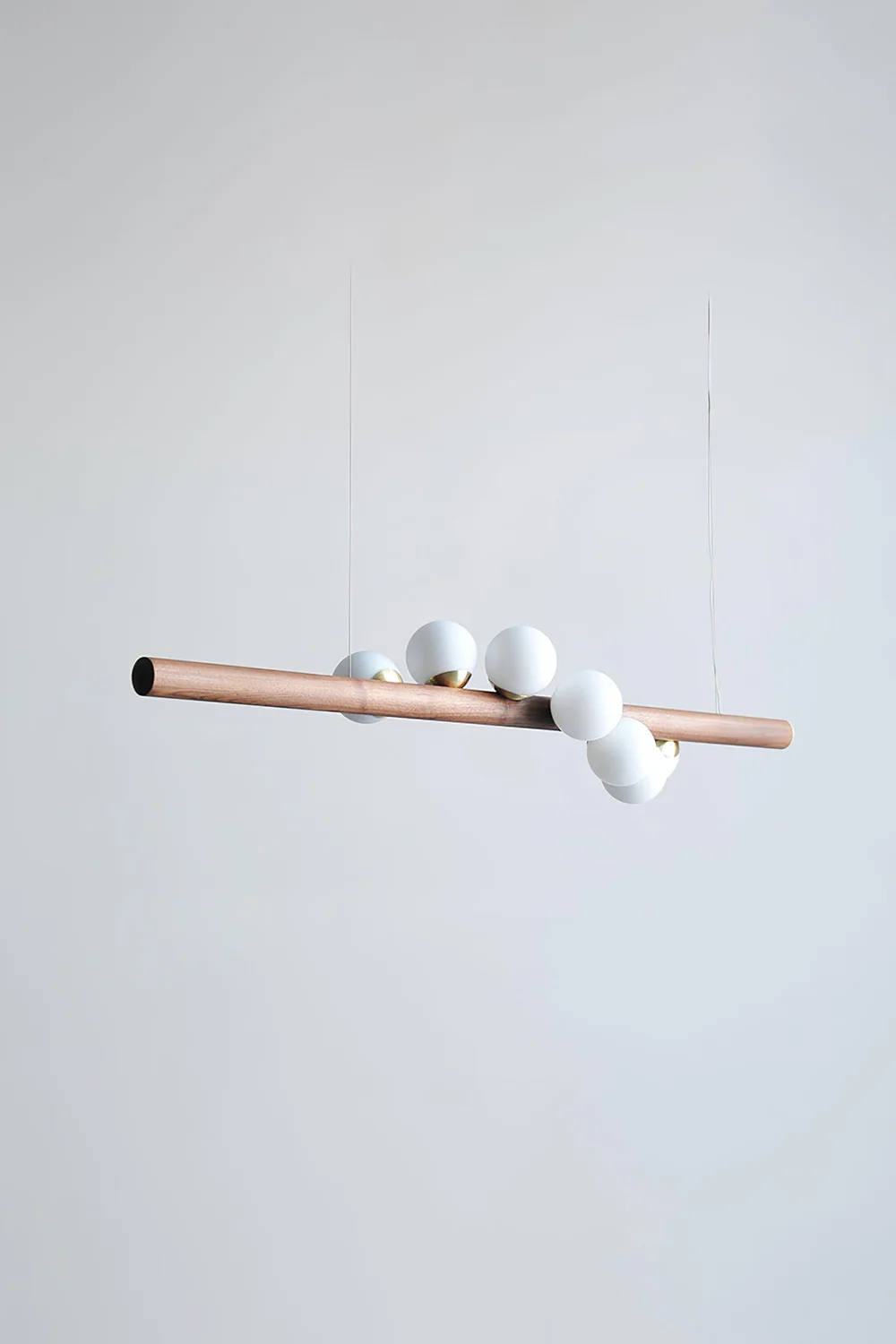 Scandinavian Linear Wooden Pendant Lamp - Image 11