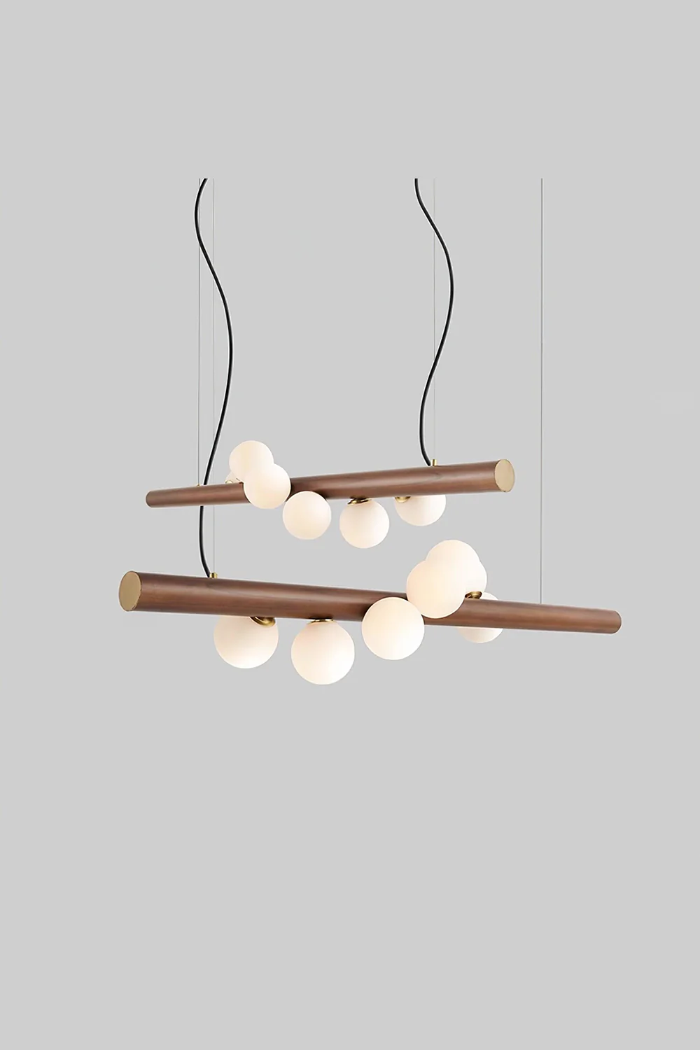 Scandinavian Linear Wooden Pendant Lamp - Image 7