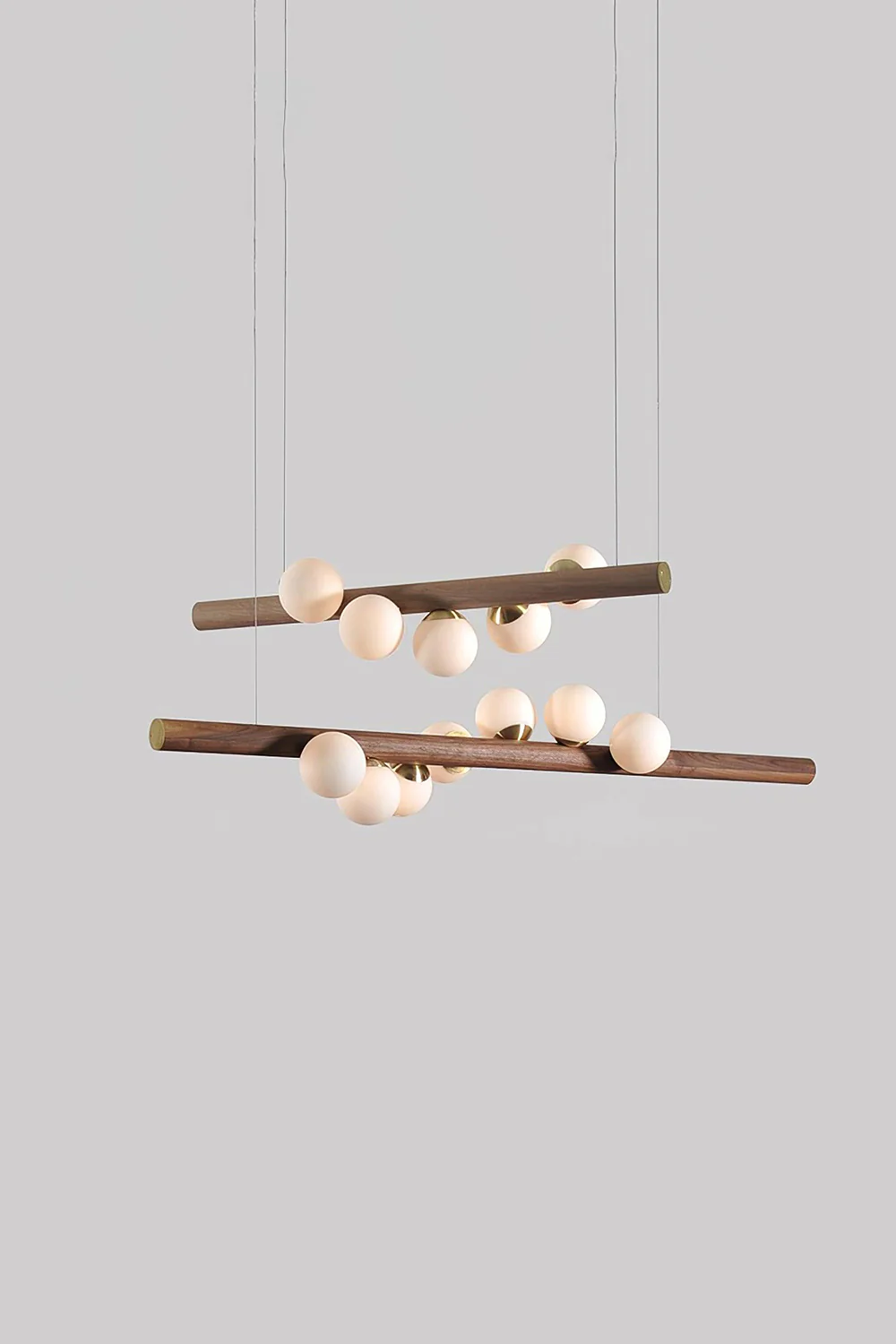 Scandinavian Linear Wooden Pendant Lamp - Image 8