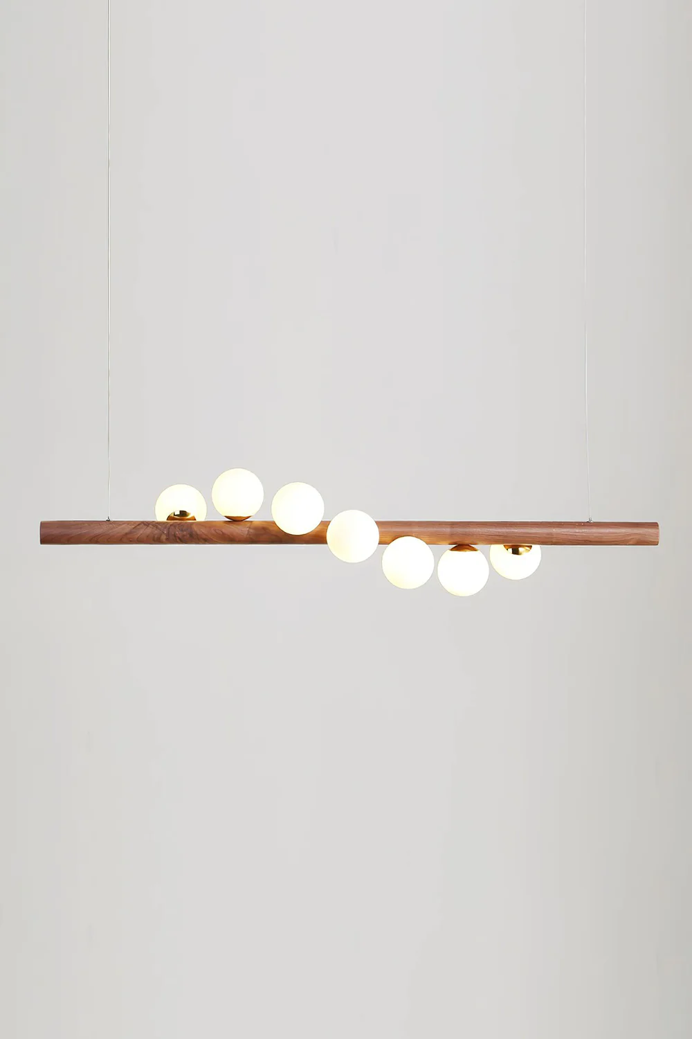 Scandinavian Linear Wooden Pendant Lamp - Image 9
