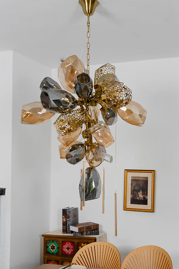 Sculptural Glass Cluster Chandelier - Image 12