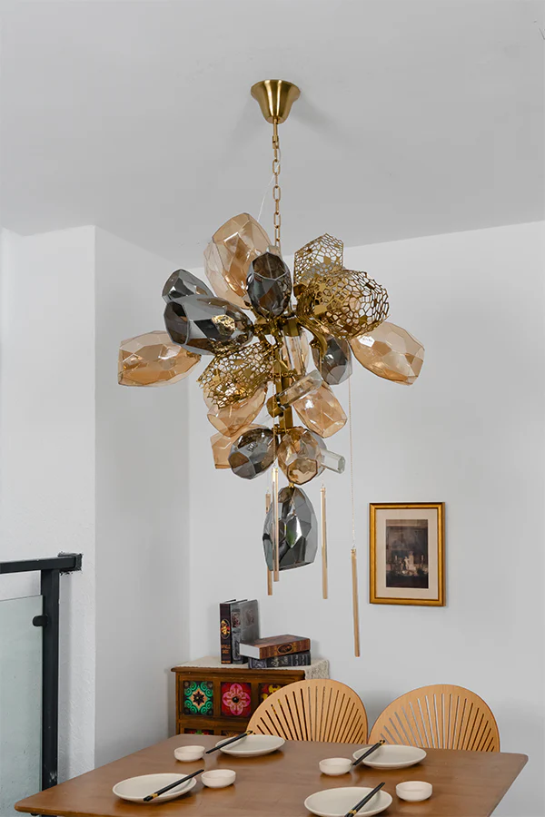 Sculptural Glass Cluster Chandelier - Image 13