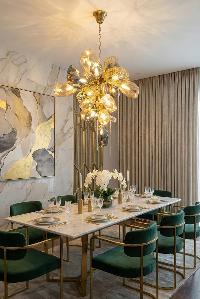 Sculptural Glass Cluster Chandelier - Image 2