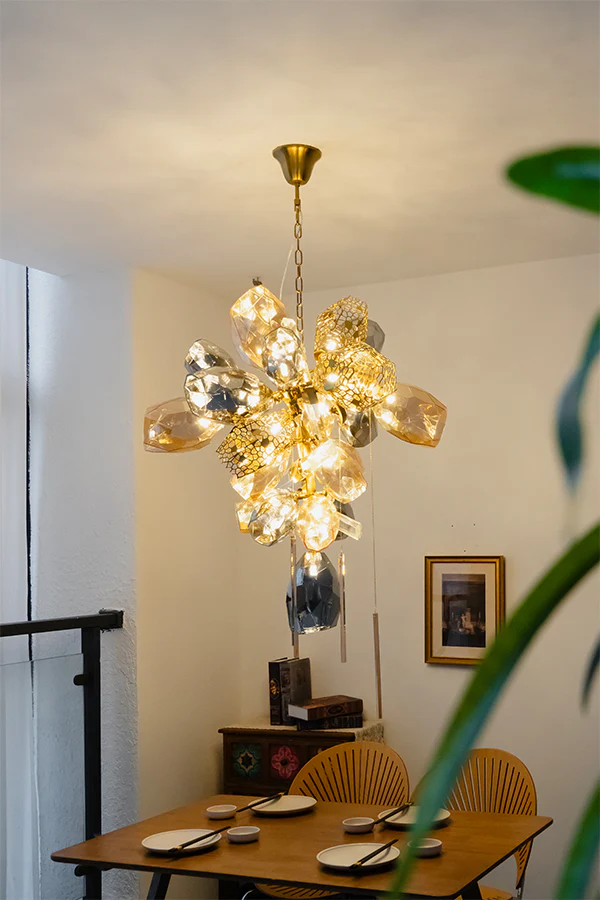 Sculptural Glass Cluster Chandelier - Image 8