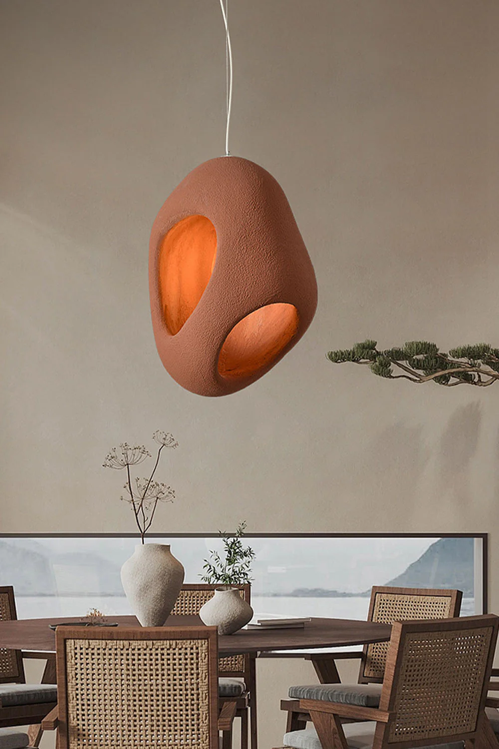 Sculptural Japandi Pendant Lamp - Image 13