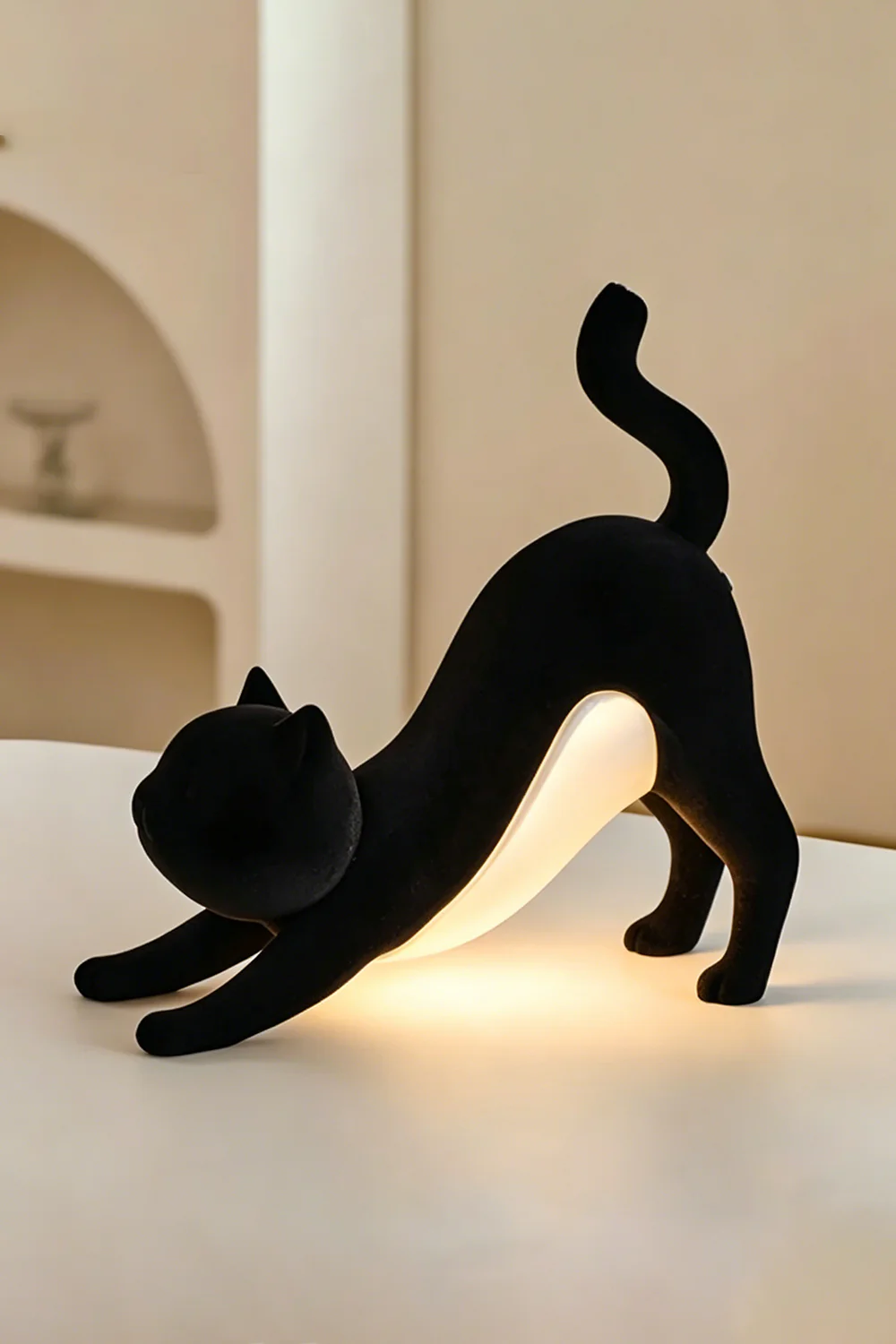 Serene Feline Resin Table Lamp - Image 13