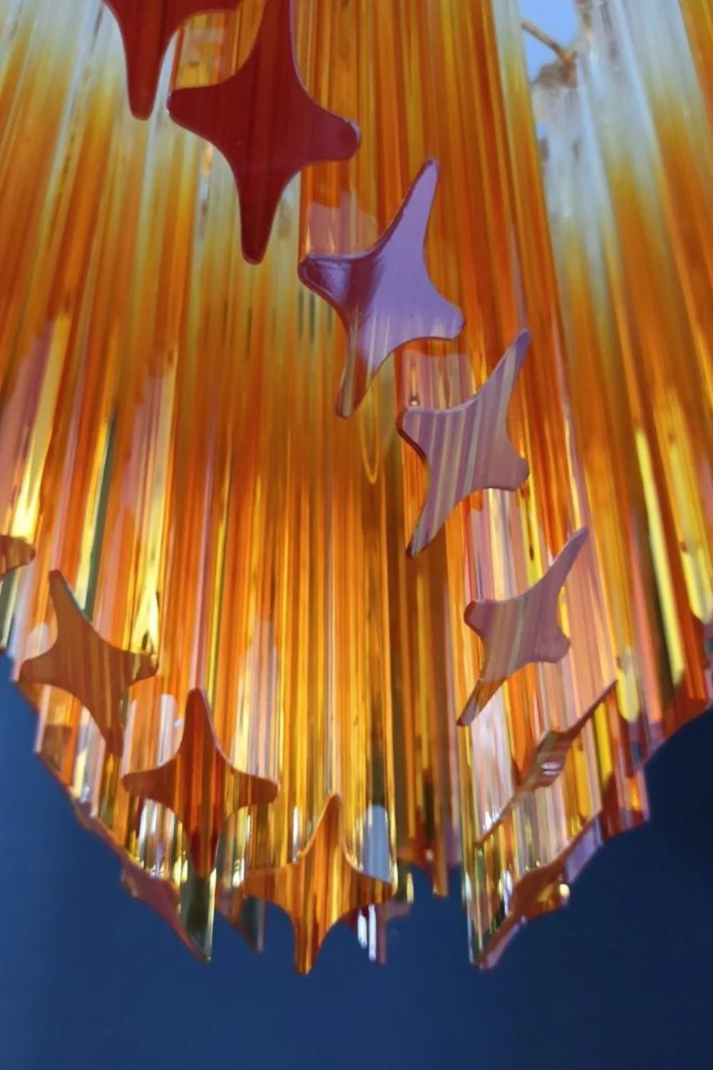 Shaded Amber Art Crystal Prism Chandelier - Image 9