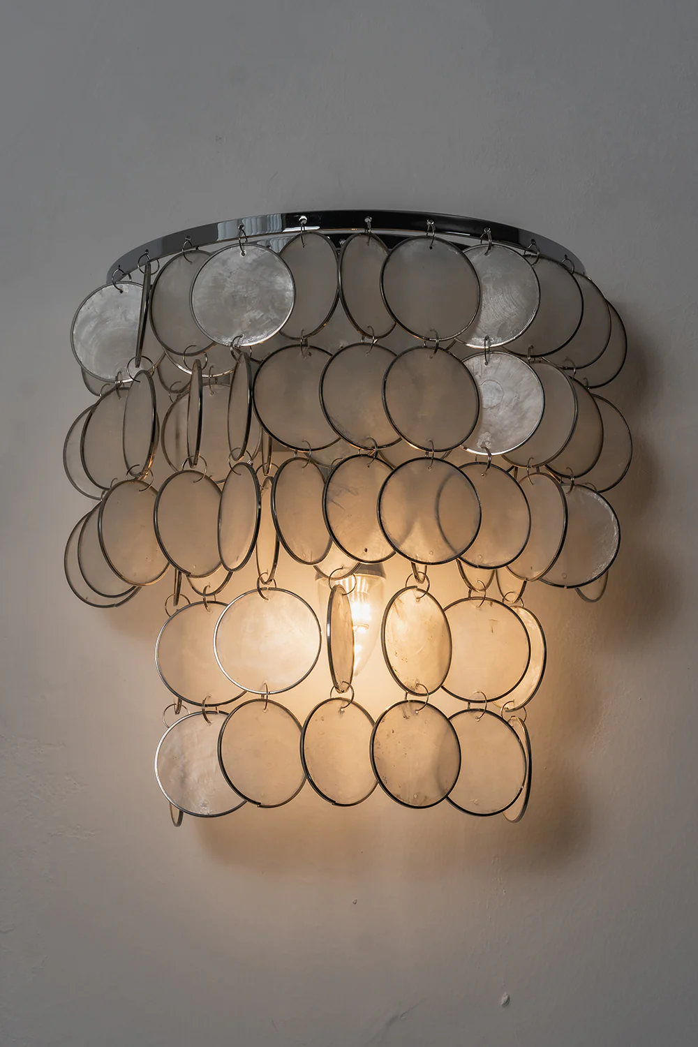 Shimmering Round Capiz Wall Lamp - Image 12