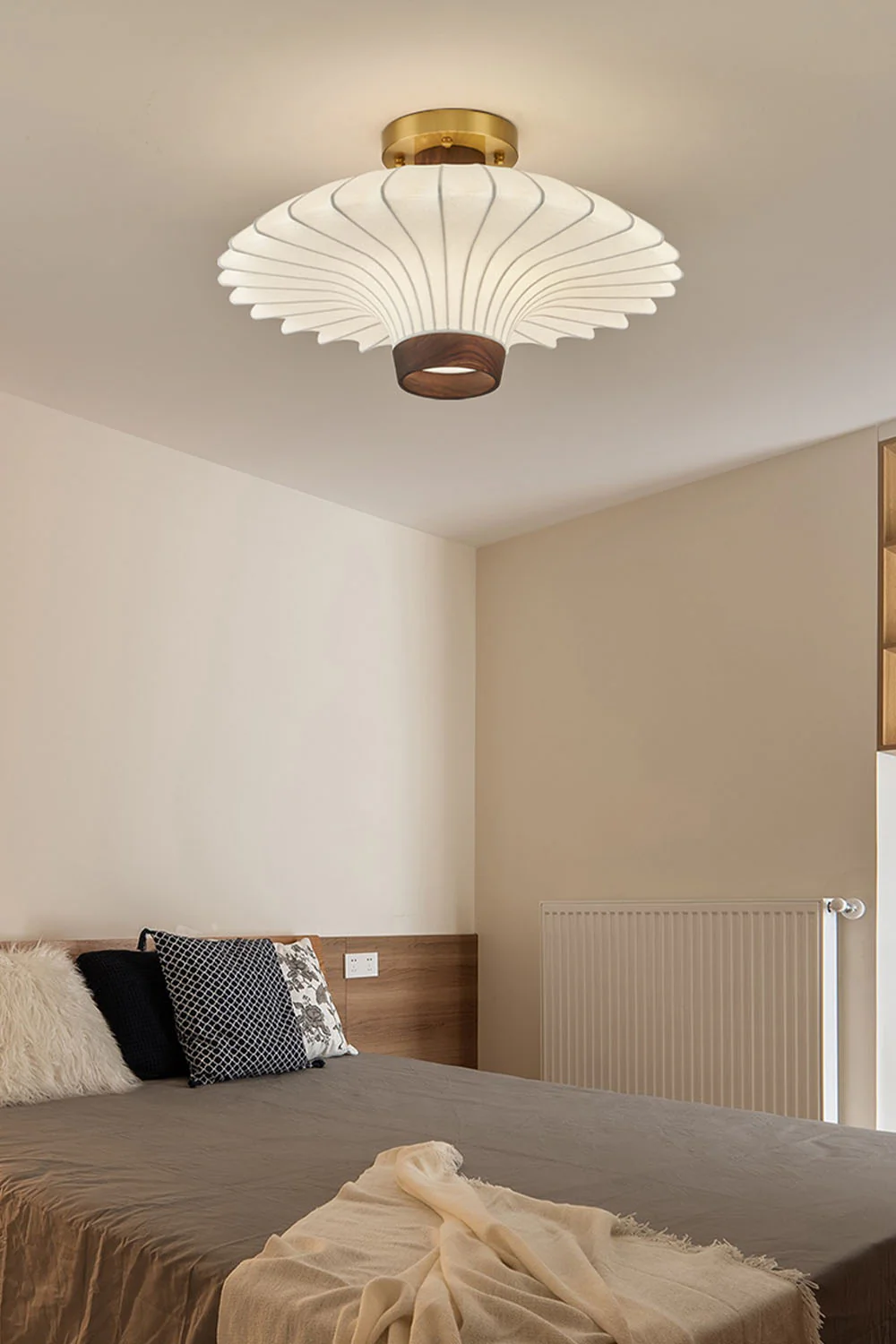 Silk Solid Wood Ceiling Lamp - Image 3