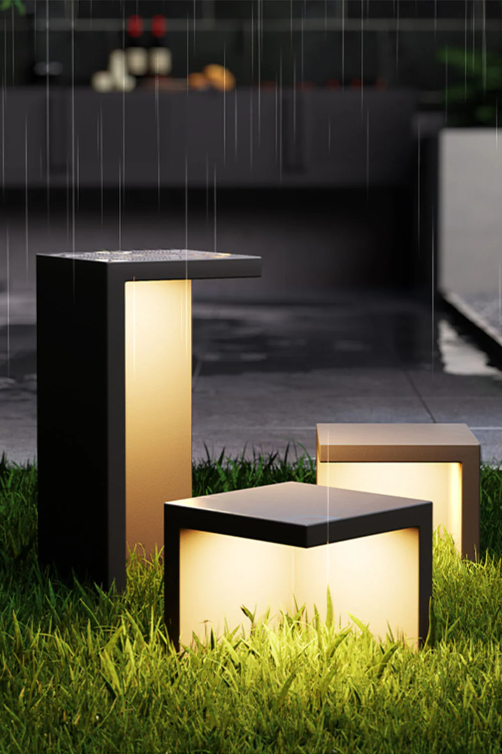 Simple Geometric Outdoor Floor Lamp - Image 3