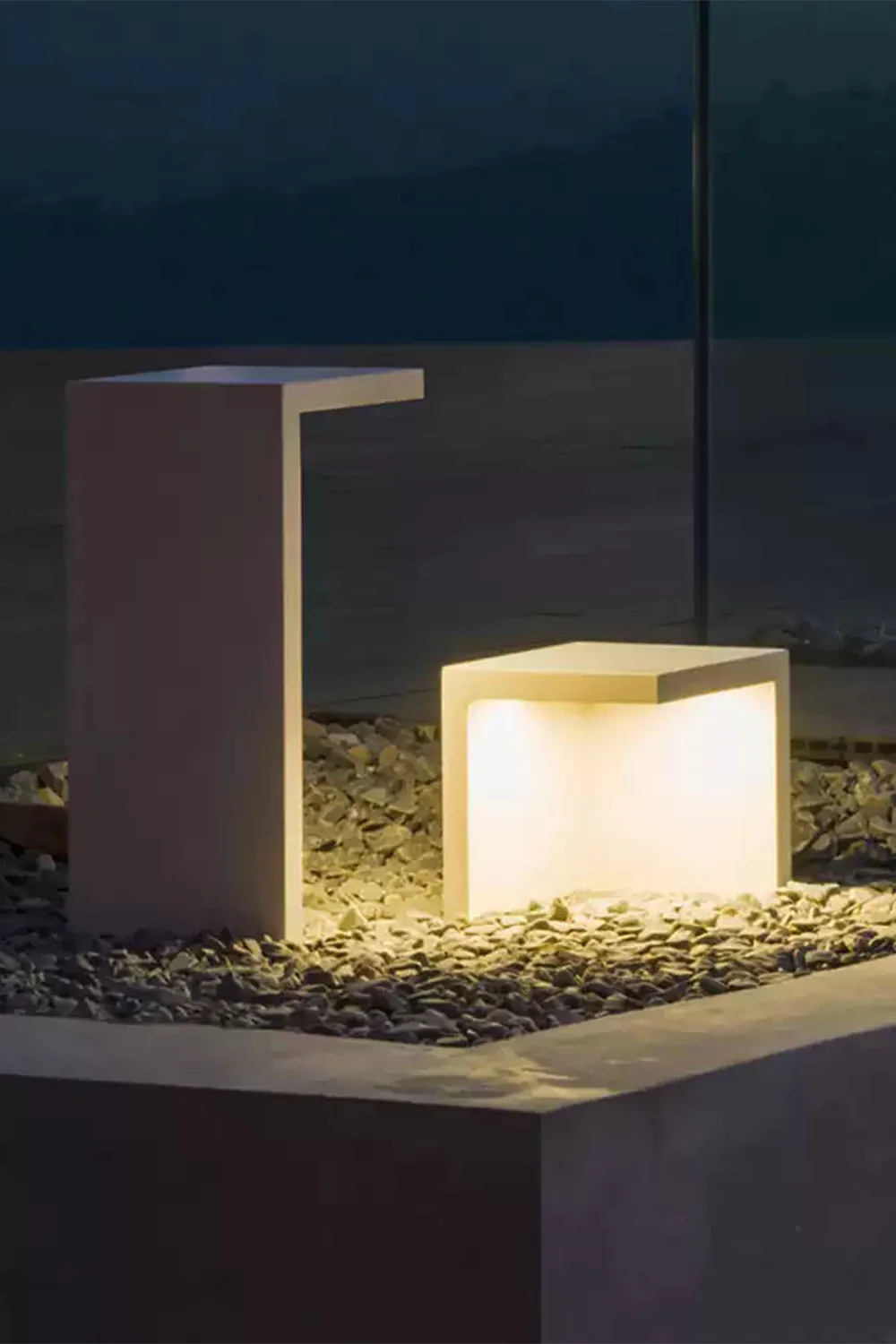 Simple Geometric Outdoor Floor Lamp - Image 5