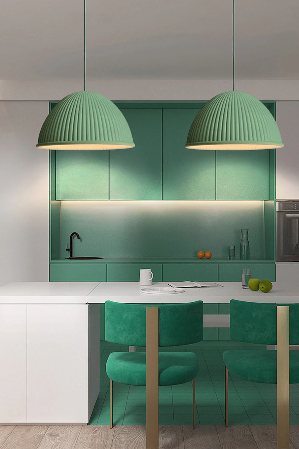 Simple Semicircular Inverted Pendant Light - Image 2