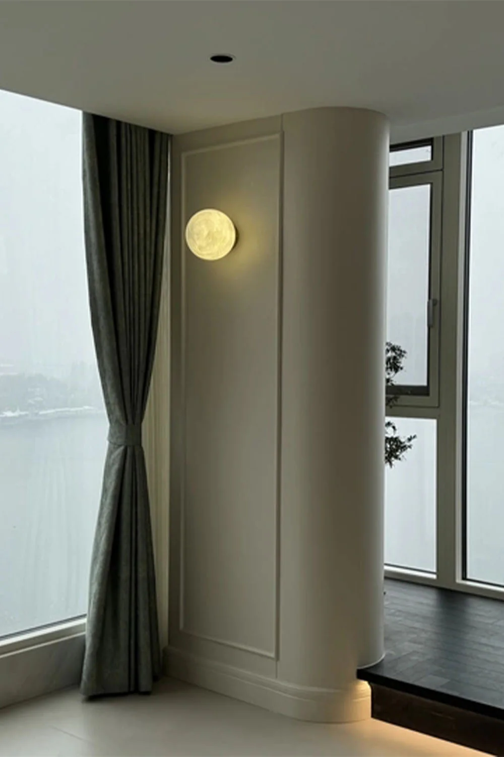Snow-Vein Stone Globe Wall Lamp - Image 11