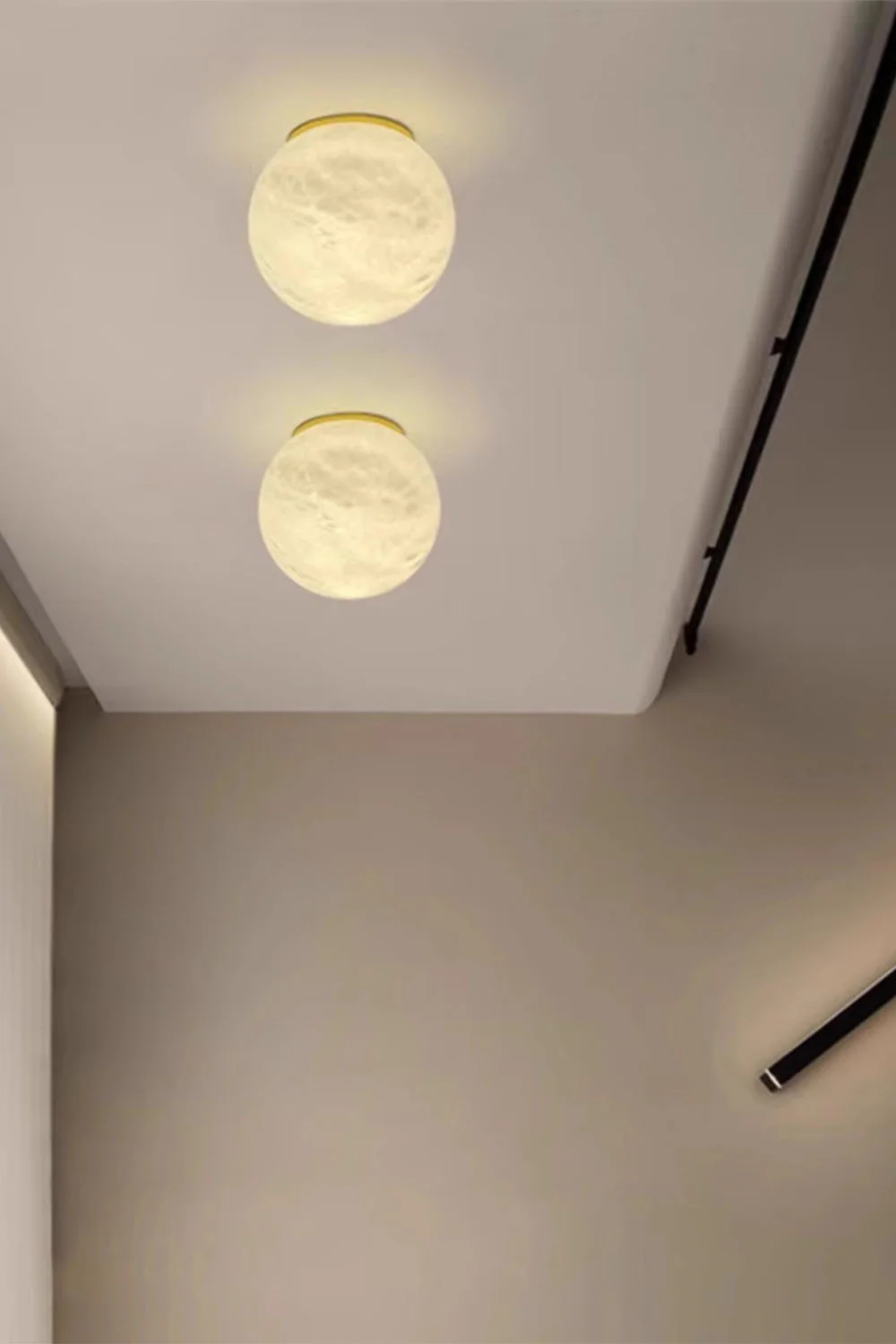 Snow-Vein Stone Globe Wall Lamp - Image 12