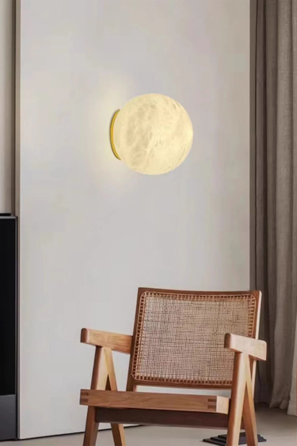 Snow-Vein Stone Globe Wall Lamp - Image 8