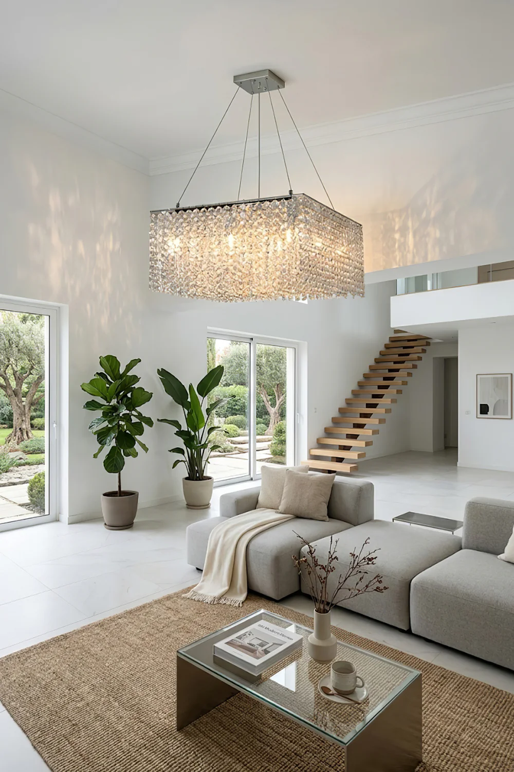 Sparkling Crystal Frame Chandelier - Image 5