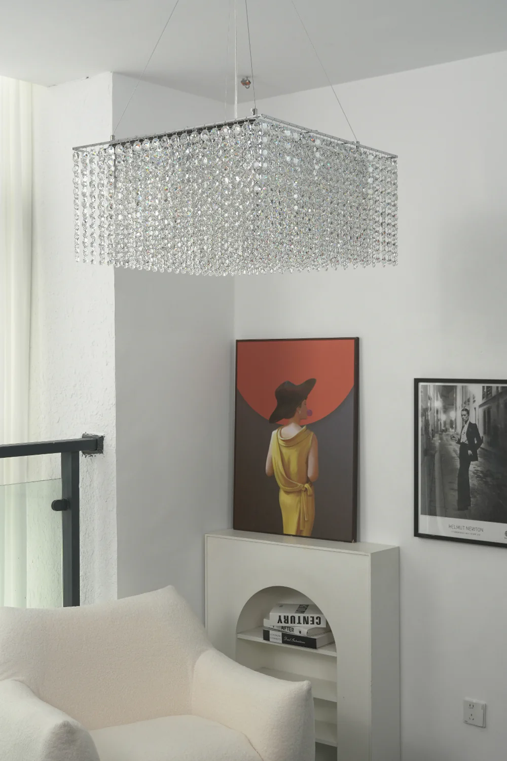 Sparkling Crystal Frame Chandelier - Image 8