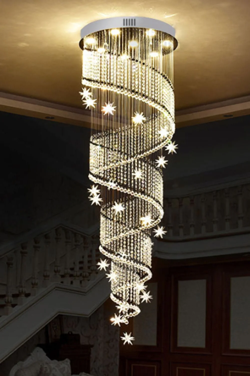 Spiral Meteor Shower Crystal Chandelier - Image 10