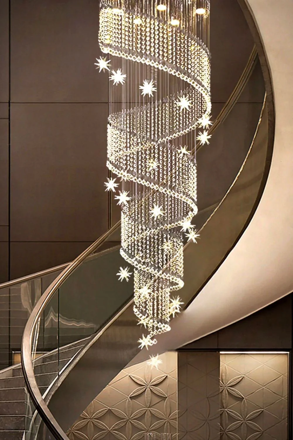 Spiral Meteor Shower Crystal Chandelier - Image 11