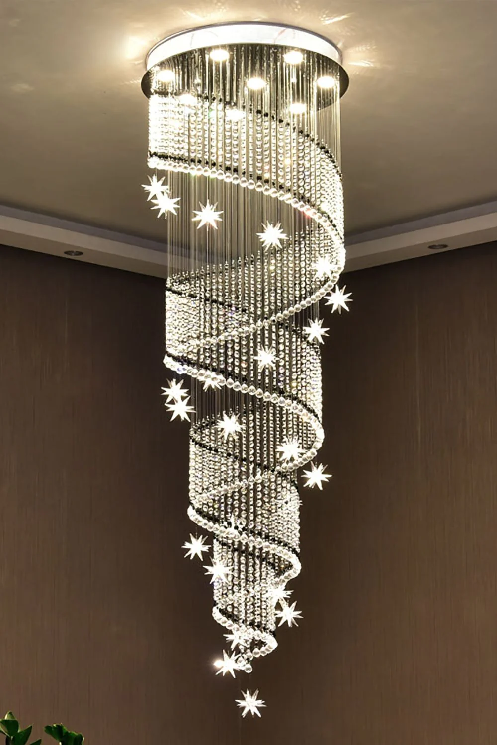 Spiral Meteor Shower Crystal Chandelier - Image 13