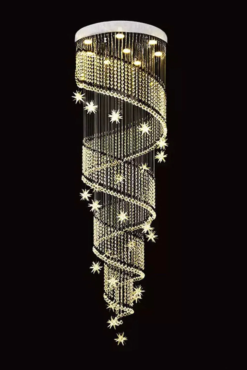 Spiral Meteor Shower Crystal Chandelier - Image 24