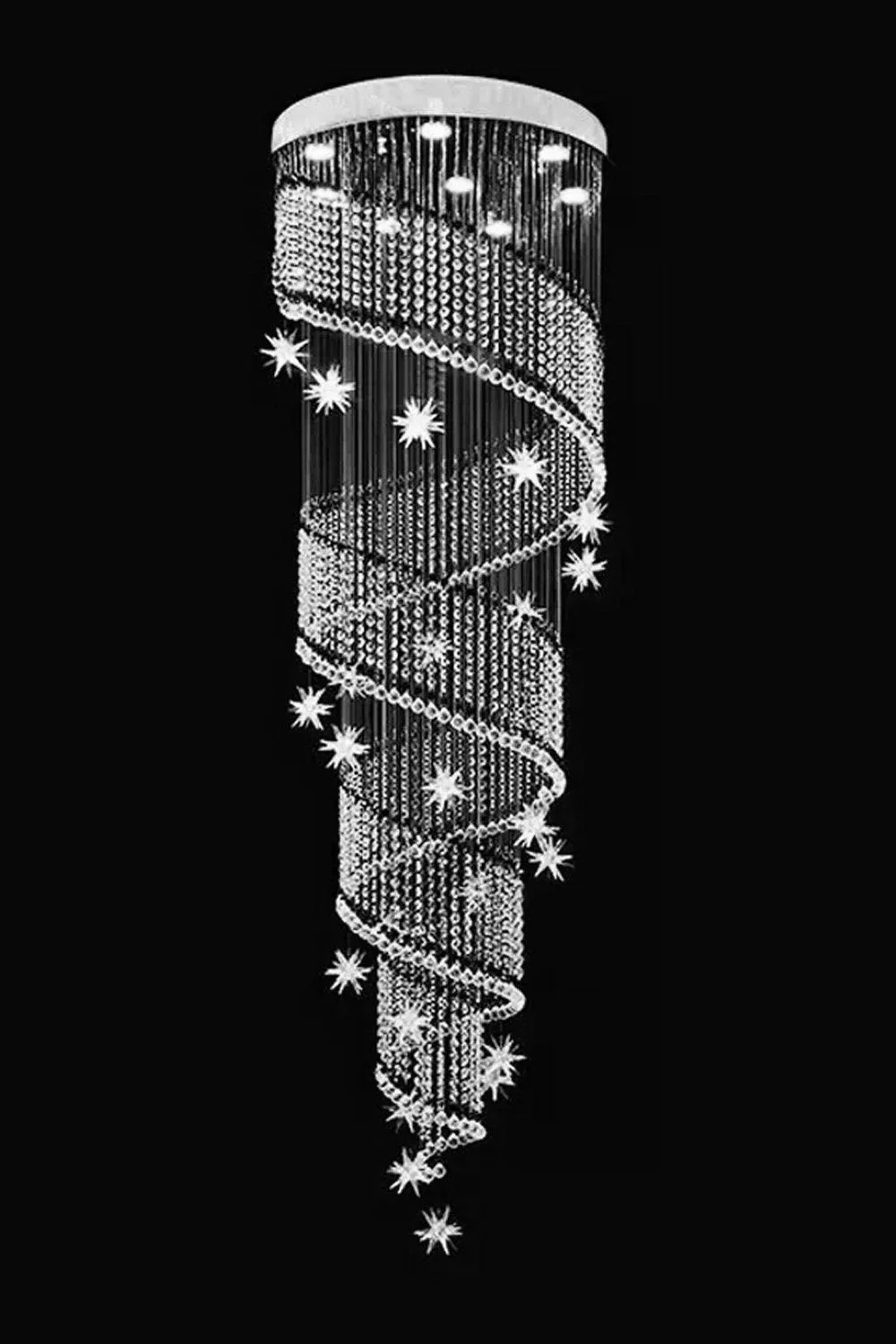 Spiral Meteor Shower Crystal Chandelier - Image 25