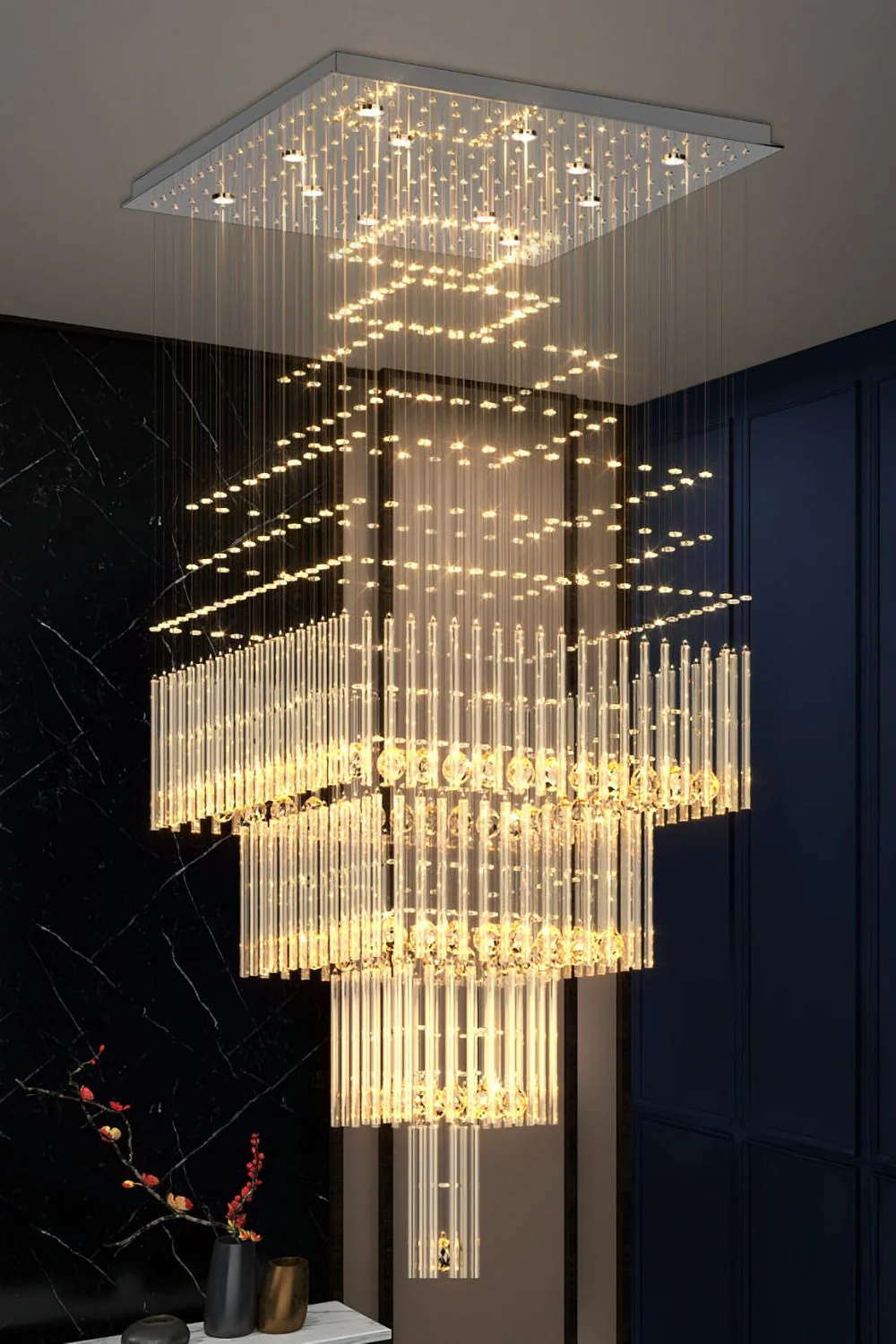 Square Crystal Chandelier - Image 4
