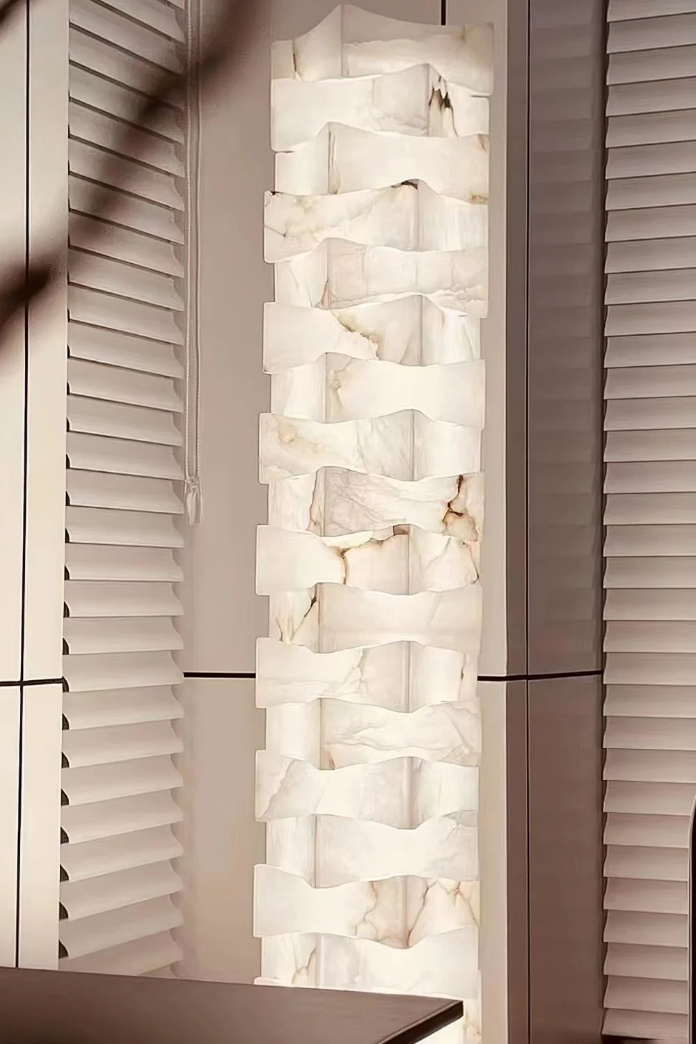 Stacked Alabaster Squares Floor Lamp - Image 22